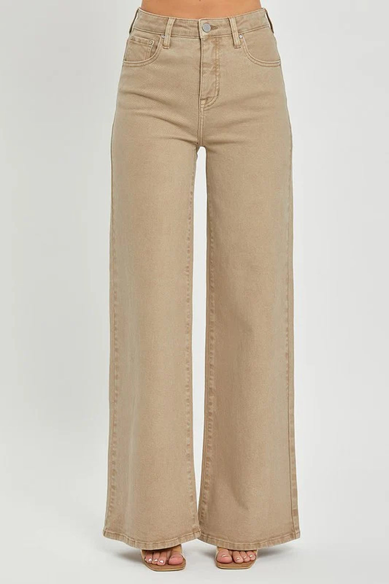 RISEN Full Size Tummy Control High Rise Wide Leg Jeans plus Size