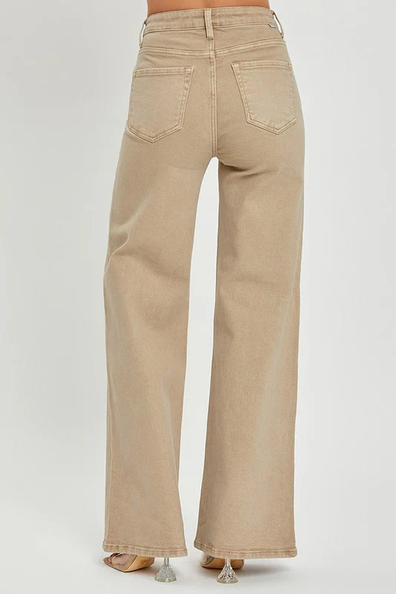 RISEN Full Size Tummy Control High Rise Wide Leg Jeans plus Size